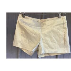Lilly Pulitzer Metallic Gold Shimmery Liza Hot Pants Party Shorts Size 0
